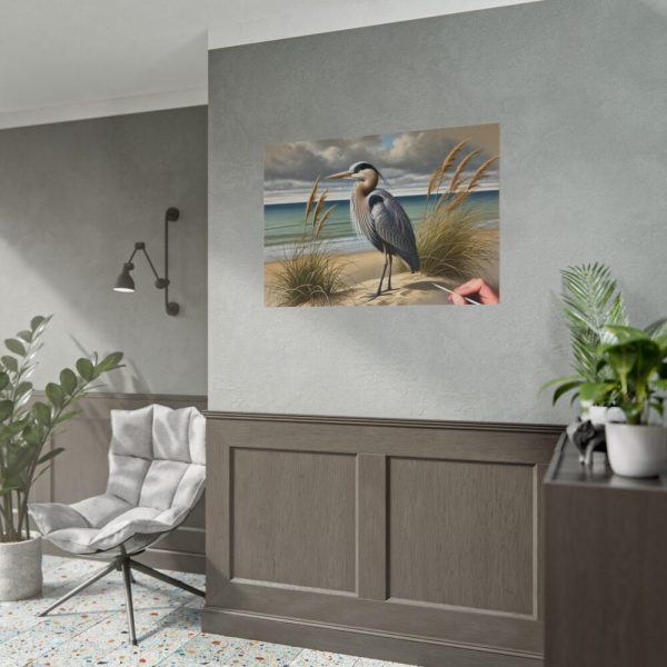 101875-554.jpg Heron on Sandy Beach Poster