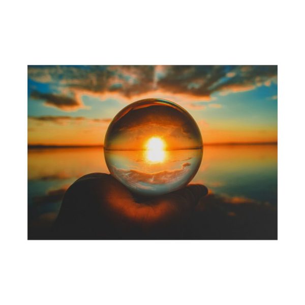 101875-65.jpg Reflection Time Through A Lens Ball Poster