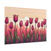 101875-692.jpg Pink Tulips Row At Sunset Poster