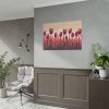 101875-694.jpg Pink Tulips Row At Sunset Poster
