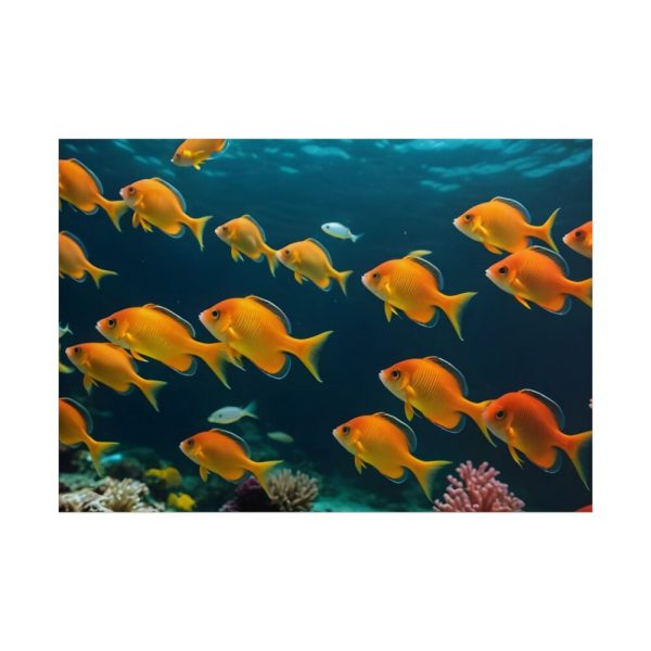 Tropical Fish Swarm Aquarium Poster
