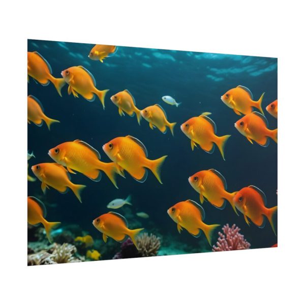 Tropical Fish Swarm Aquarium Poster