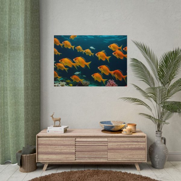 Tropical Fish Swarm Aquarium Poster