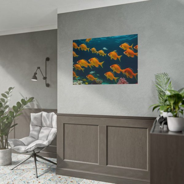 Tropical Fish Swarm Aquarium Poster