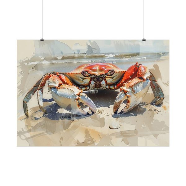 Crab Watercolor Art Poster