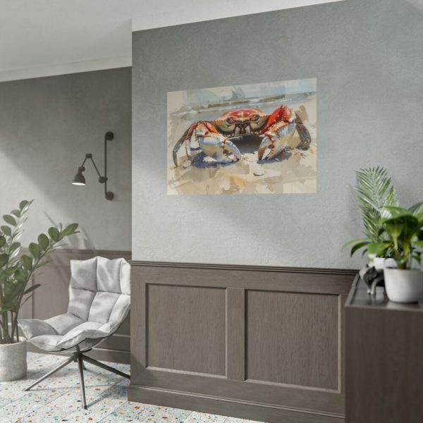 Crab Watercolor Art Poster