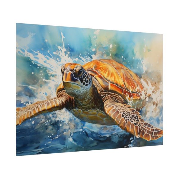 Sea Turtle Watercolor Poster