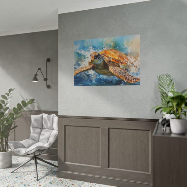 Sea Turtle Watercolor Poster