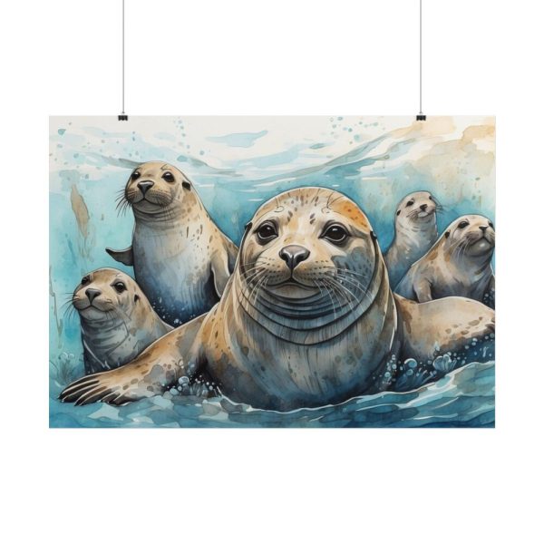 Seal Family Art Poster