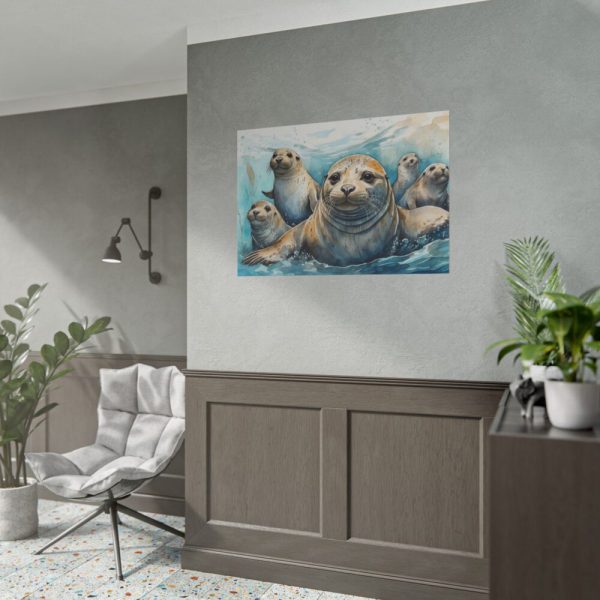 Seal Family Art Poster