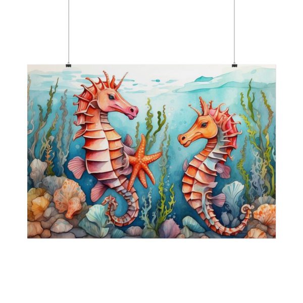 Colorful Seahorse Poster