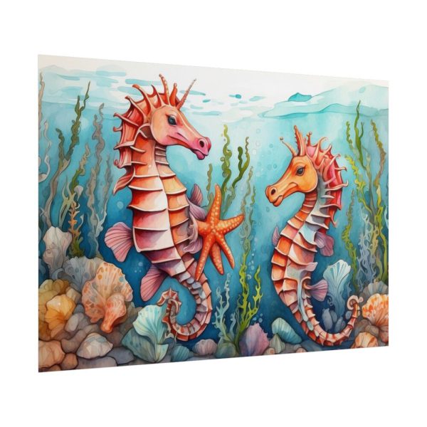 Colorful Seahorse Poster
