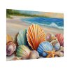 Seashells On Sandy Beach Poster