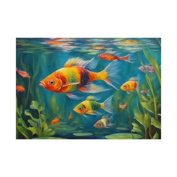 Vibrant Fish In The River Poster