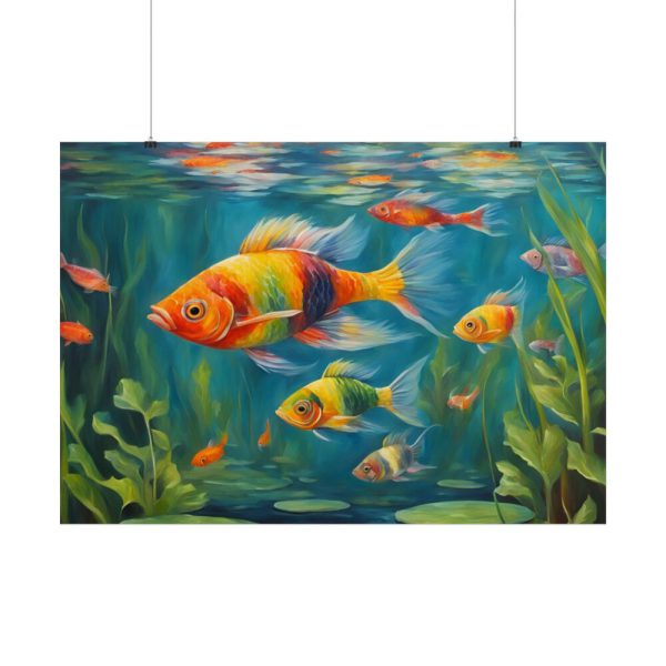 Vibrant Fish In The River Poster