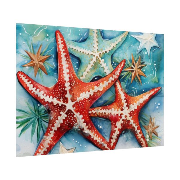 Christmas Nautical Starfish Poster