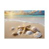 Sandy Beach With Seashells I Poster