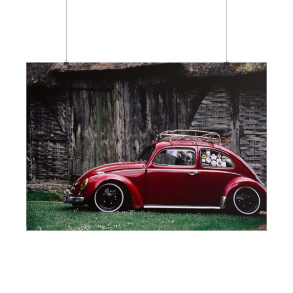 101875-86.jpg Red Old Beetle Car Poster