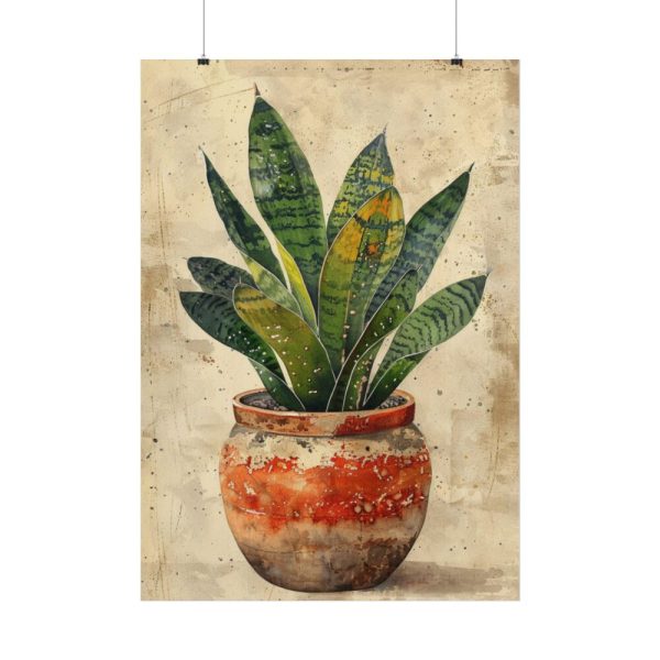 101894-131.jpg Snake Plant In Pot Art Poster