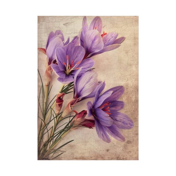 101894-185.jpg Saffron Flower Grunge Poster