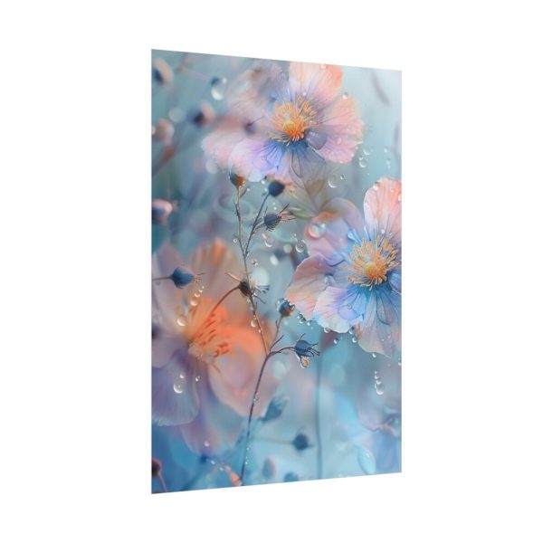 101894-192.jpg Blue Watercolor Flowers Poster