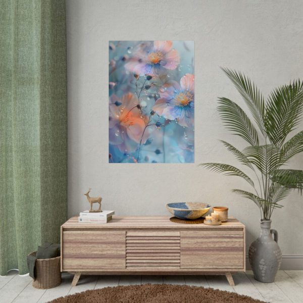101894-193.jpg Blue Watercolor Flowers Poster