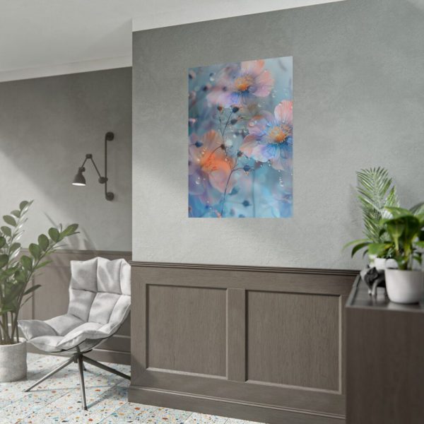 101894-194.jpg Blue Watercolor Flowers Poster