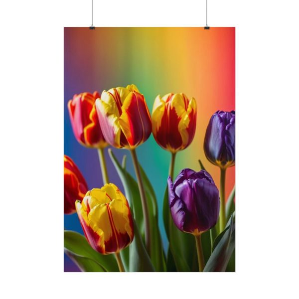 101894-196.jpg Rainbow Tulips Poster