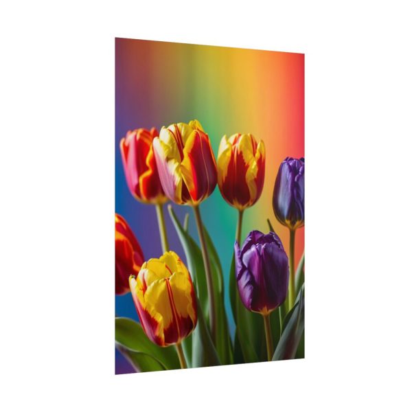 101894-197.jpg Rainbow Tulips Poster