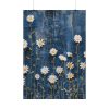 Blue Jean Embroidered Daises Poster