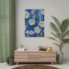 Blue Jean Embroidered Daises Poster