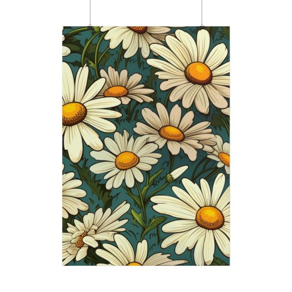 101894-226.jpg Seamless Daisy Flower Pattern Poster