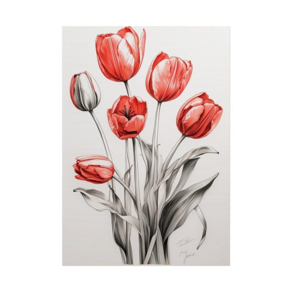 101894-250.jpg Sketch Art Tulips I Poster