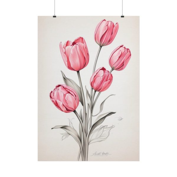 101894-256.jpg Sketch Art Tulips II Poster