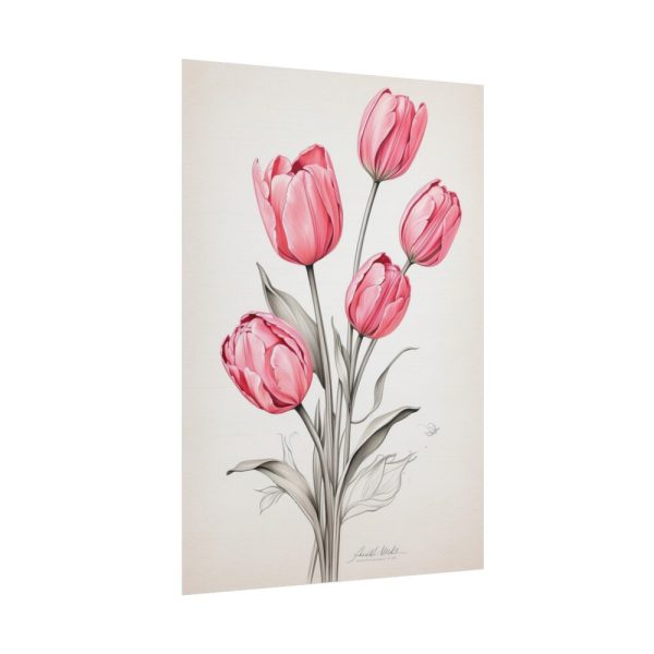 101894-257.jpg Sketch Art Tulips II Poster
