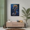 Seahorses in Ocean Water Poster