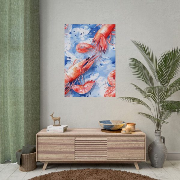 Seamless Lobster Nautical Poster