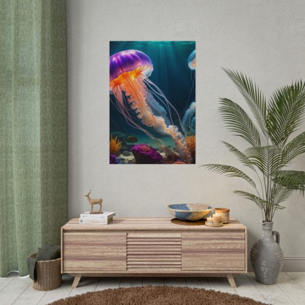 Swimming Jellyfish Poster