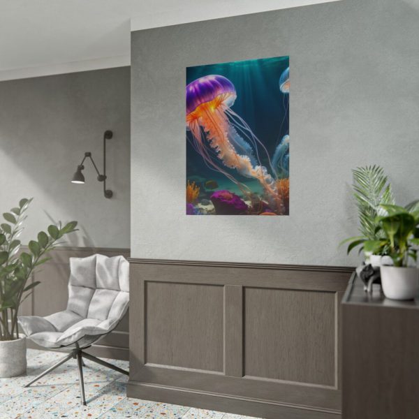 Swimming Jellyfish Poster