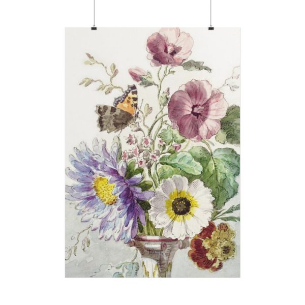 101894-76.jpg Bouquet of Flowers With a Butterfly Poster