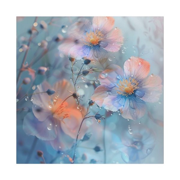 Blue Watercolor Flowers Standard Canvas