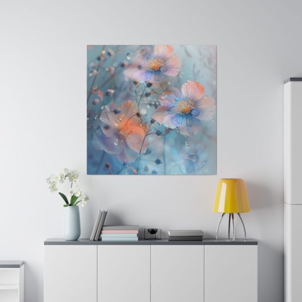 Blue Watercolor Flowers Standard Canvas