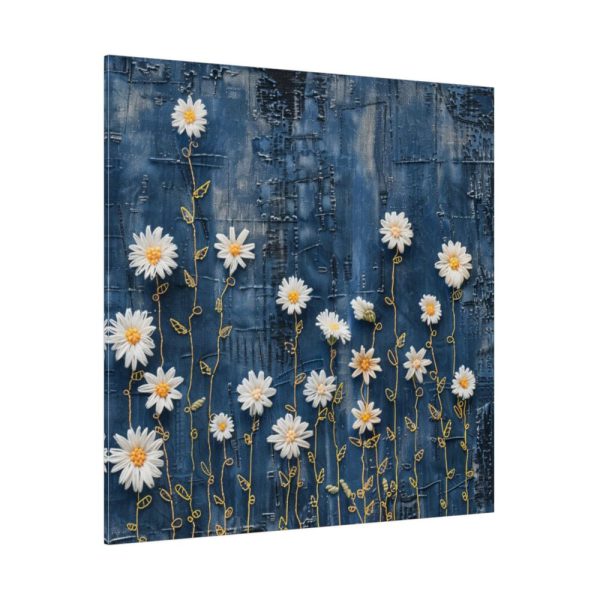102212-36.jpg Blue Jean Embroidered Daises Standard Canvas