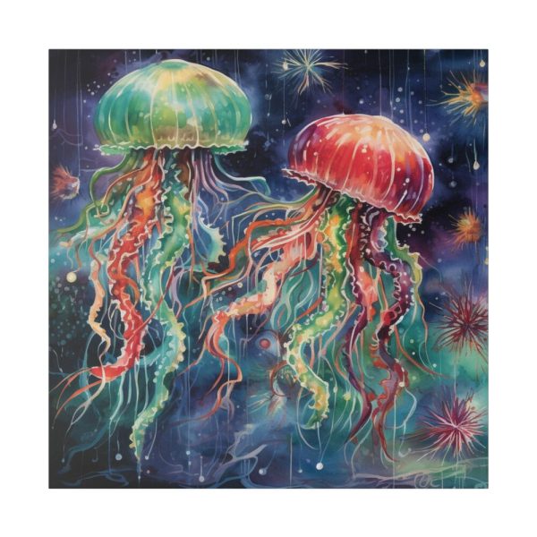 102212-69.jpg Christmas Jellyfish Nautical Standard Canvas