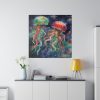 102212-71.jpg Christmas Jellyfish Nautical Standard Canvas