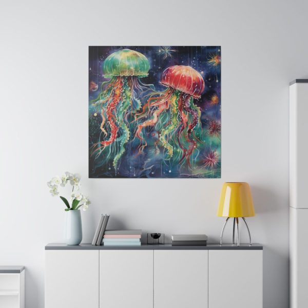 102212-71.jpg Christmas Jellyfish Nautical Standard Canvas