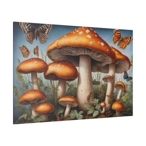 82227-100.jpg Mushrooms Butterfly Forest Art Standard Canvas