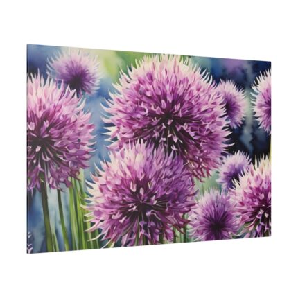 Ornamental Allium Flower Standard Canvas