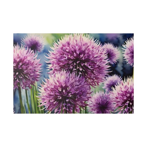 Ornamental Allium Flower Standard Canvas