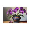 Purple Orchid Still Life Standard Canvas